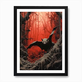 Ghost Faced Bat Flying 6 Art Print
