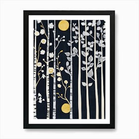 Birch Trees Art Affiche