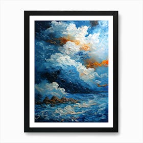 Sunset On The Sea Art Print