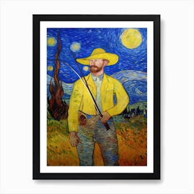 Archery In The Style Of Van Gogh 1 Art Print