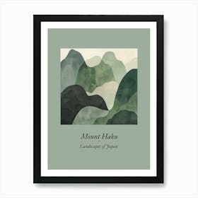 Landscapes Of Japan Mount Haku Art Print