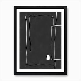 Black and White Abstract  Painting No.2 Art Print