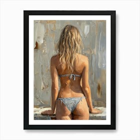 Back View Of A Bikini Art Print