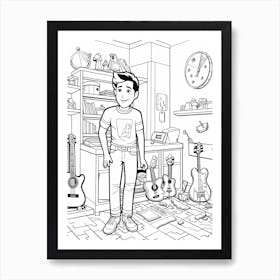 Andy S Room (Toy Story) Fantasy Inspired Line Art 2 Art Print