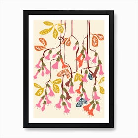 Flower Of Affection Colorful Fuchsia Art Print