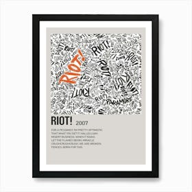 Riot! 2007 Music Poster 1 Art Print