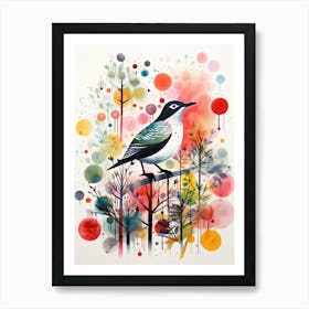 Bird Painting Collage Dipper 4 Art Print