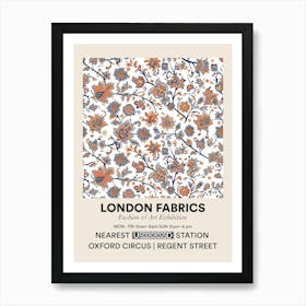 Poster Floral Morning London Fabrics Floral Pattern 3 Art Print