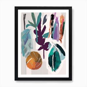 Colourful Chard Illustration 2 Art Print