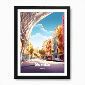 Seville Spain Setas de Sevilla Travel Art Art Print