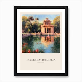 Parc De La Ciutadella Barcelona Spain 2 Vintage Cezanne Inspired Poster Art Print