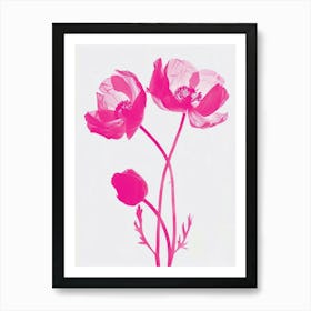 Hot Pink Buttercup Art Print