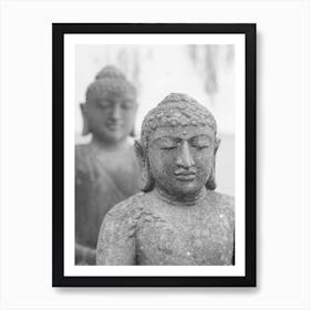 Buddha statue sculpture, Buddhism culture Art Print