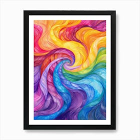 Rainbow Swirl Art Print