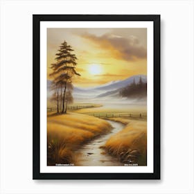 240.Golden sunset, USA. Art Print Art Print