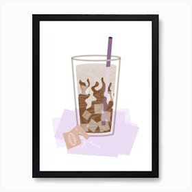 Iced Coffee Art Print Art Print