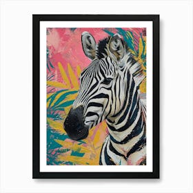 Zebra Brushstrokes 4 Art Print