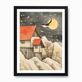 Bird Illustration Chimney Swift 2 Art Print