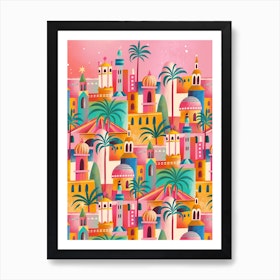 Marrakesh Colorful View Art Print