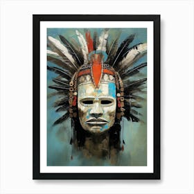 Shoshone Shadows in Masks - Native Americans Series Art Print