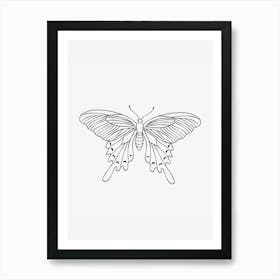Butterfly Drawing boho Abstract Art Print