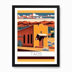 Taos New Mexico Southwest Art Poster Art Print