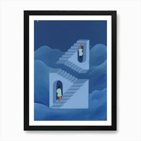 Different Ways To Climb And Unusual Paths Art Print