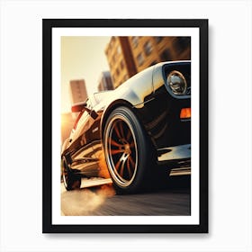 American Muscle Car In The City 021 Art Print