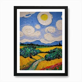 sunflower field Art Print