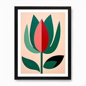 Cut Out Style Flower Art Tulip 2 Art Print