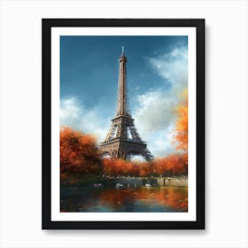 Eiffel Tower Paris France Dominic Davison Style 3 Art Print