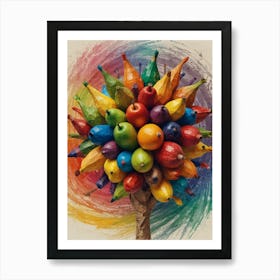 Colorful Fruit Tree Art Print