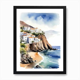Spanish Las Teresitas Santa Cruz De Tenerife Canary Islands Travel Poster (19) Art Print