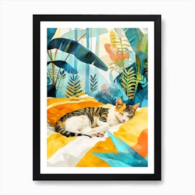 Cat In The Jungle animal Cat's life 1 Art Print