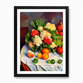 Cauliflower Cezanne Style vegetable Art Print