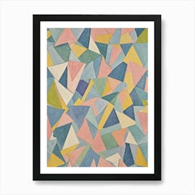 Pastel Triangles no2 Art Print