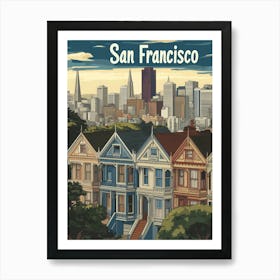 Aihrgdesign A Retro Travel Poster For San Francisco 3 Art Print