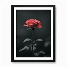 Single Rose 15 Art Print