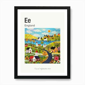 Kids Travel Alphabet  England 2 Art Print