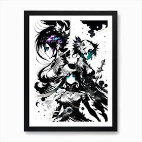 Anime Art, Person, Person, Person, Person Art Print