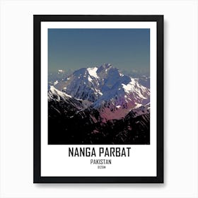 Nanga Parbat, Himalayas, Mountain, Pakistan, Nature, Art, Wall Print Art Print