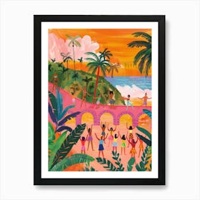 Santa Cruz Beach Art Print