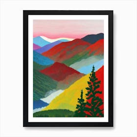 Great Smoky Mountains National Park United States Of America Abstract Colourful Art Print