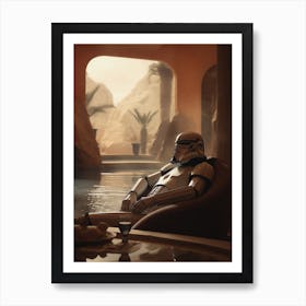 Star Wars Stormtrooper Relaxing Art Print