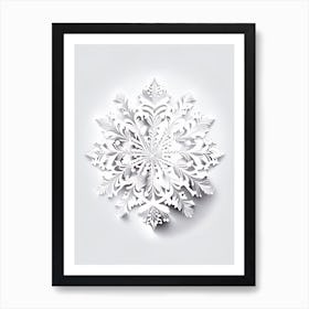 Beauty, Snowflakes, Marker Art 1 Art Print