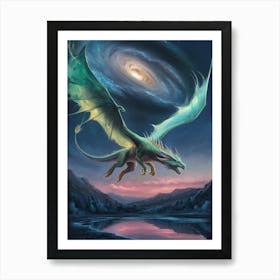 Galaxy Dragon Art Print