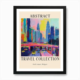 Abstract Travel Collection Poster Kuala Lumpur Malaysia 4 Art Print