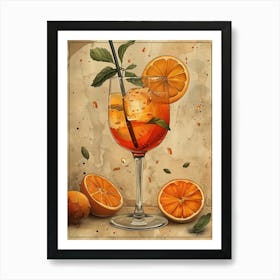 Aperol Spritz Orange 99 Art Print