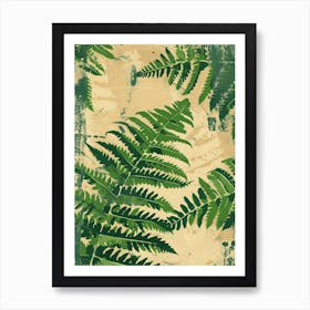 Pattern Poster Harts Tongue Fern 3 Art Print