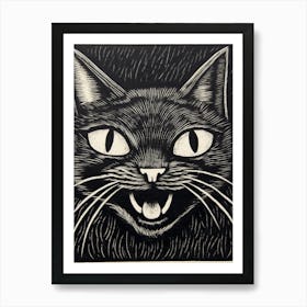 Screaming Cat 5 Art Print
